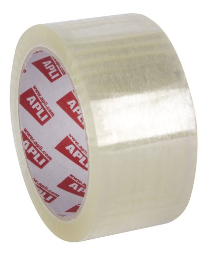 APLI - CINTA de EMBALAJE PP rollo 66x48 TRANSPARENTE (adh.solvente) (Ref.12321)