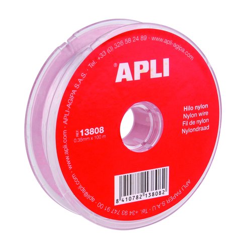 APLI - CUERDA NYLON BOBINA DE 0,35 mm. x 100 m. (Ref.13808)