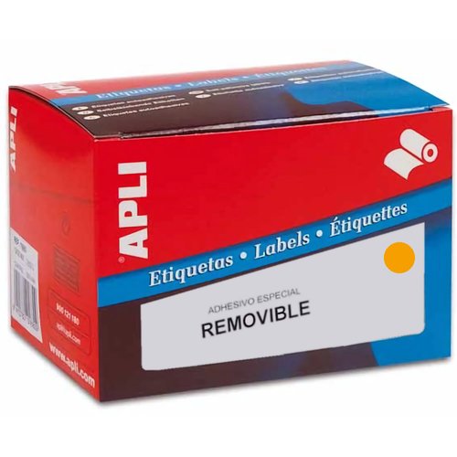 APLI - ETIQUETAS ADH.MANUALES ROLLO PVP NARANJAS REMOVIBLES C.ROMOS 16x22 mm FL.2.520 uds.() (Ref.10088)