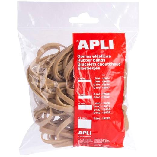 APLI - GOMA ELÁSTICA MARRÓN CAUCHO 140X2MM 100 GR. (Ref.18764)