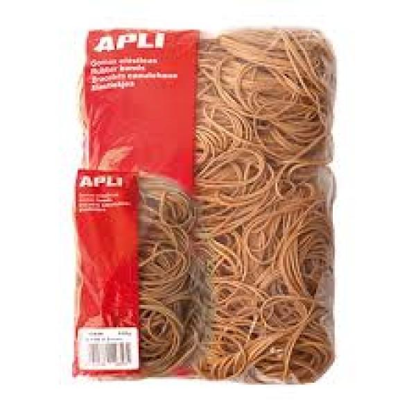 APLI - GOMA ELÁSTICA MARRÓN CAUCHO 80X5MM 100 GR. (Ref.12860)