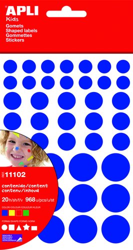 APLI - GOMETS BOLSA REMOVIBLES 20h FIGURAS VARIAS 4 col.surt.(AM-AZ-RJ-VD) 968 uds. () (Ref.11102)