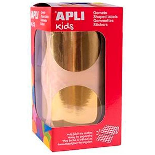 APLI - GOMETS REDONDOS 45MM ROLLO DORADO (Ref.18483)