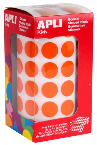 APLI - GOMETS ROLLO 59h CIRCULO Ø 15 mm NARANJA 2.832 uds. () (Ref.11483)