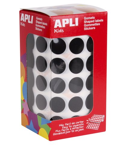 APLI - GOMETS ROLLO 59h CIRCULO Ø 15 mm NEGRO 2.832 uds. () (Ref.11487)