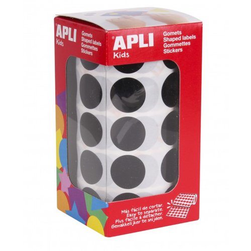 APLI - GOMETS ROLLO 59h CIRCULO Ø 20 mm NEGRO 1.770 uds. () (Ref.11492)