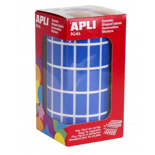 APLI - GOMETS ROLLO 59h RECTANGULO 20x10 mm AZUL 3.540 uds. (0) (Ref.4884)