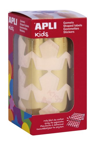 APLI - GOMETS ROLLO ESTRELLA 33mm 708 Uds. ORO () (Ref.17866)