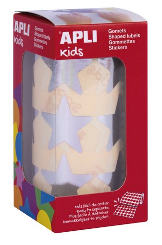 APLI - GOMETS ROLLO ESTRELLA 33mm 708 Uds. PLATA () (Ref.17867)