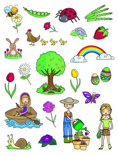 APLI - GOMETS TEMATICOS BOLSA 3h REMOVIBLES PRIMAVERA 66 uds. () (Ref.11614)