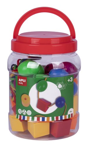 APLI - JUEGO EDUCATIVO KIDS FORMAS ENSARTABLES BOTE DE 36 UD. (Ref.18215)