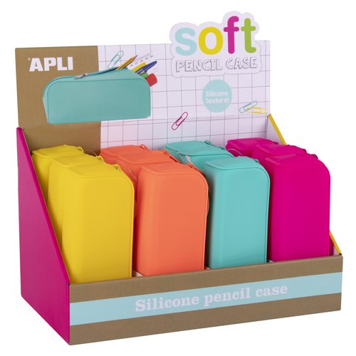 APLI - PORTATODO SOFT FLUOR SILICONA EXPOSITOR DE 12 (Ref.16300)