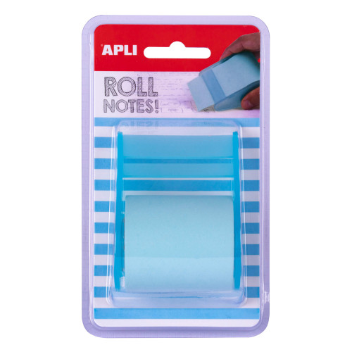 APLI - ROLLO DISPENSADOR DE NOTA ADHESIVA 50 MM X 8 M COLOR AZUL PASTEL (Ref.18193)