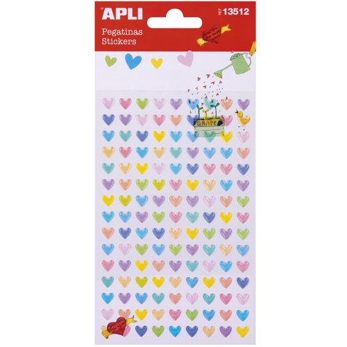 APLI - STICKERS BOLSA 1h FIELTRO CORAZON ROSA () (Ref.13512)