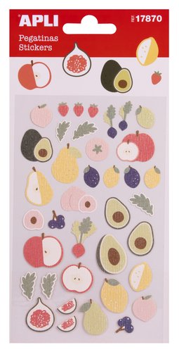APLI - STICKERS BOLSA 1h FRUTAS FRESCAS () (Ref.17870)