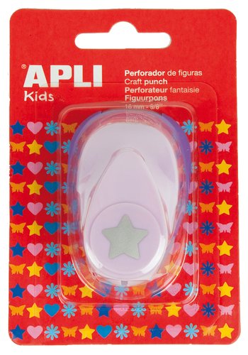 APLI - TALADRO FANTASIA 16 mm ESTRELLA LILA (Ref.13069)