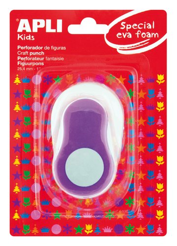 APLI - TALADRO GOMA EVA 25,4 mm REDONDO LILA (Ref.13301)