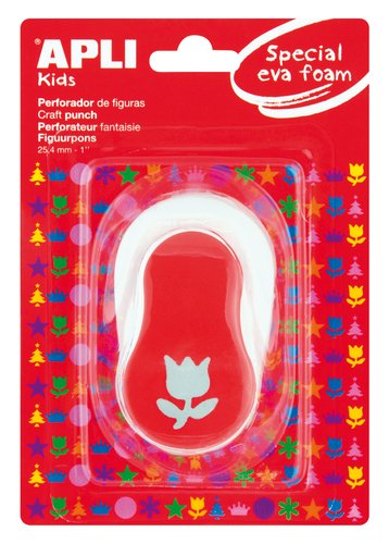 APLI - TALADRO GOMA EVA 25,4 mm TULIPAN ROJO (Ref.13299)