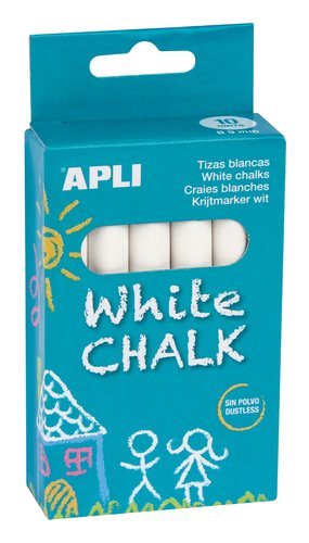 APLI - TIZAS BLANCAS ESTUCHE DE 10 (Ref.14576)