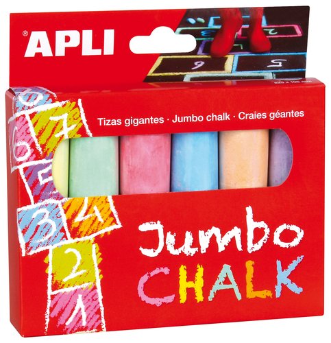 APLI - TIZAS JUMBO CAJA de 6 SURTIDAS (Ref.14367)