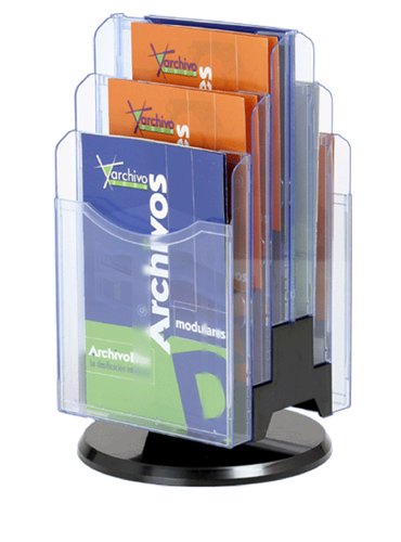 ARCHIPLAY - SOPORTE VERTICAL GIRATORIO DE 6 BANDEJAS AZUL TRANSPARENTE (Ref.6106 AZ TP)