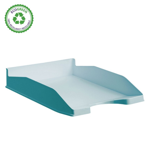 ARCHIVO 2000 - BANDEJA ECOGREEN 100% RECICLADO Y RECICLABLE APILABLE AZUL PASTEL 345X255X60 MM (Ref.742 AZ PS)