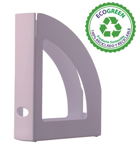 ARCHIVO 2000 - REVISTERO ECOGREEN 100% RECICLADO Y RECICLABLE APILABLE ROSA PASTEL 250X80X320 MM (Ref.2003 RS PS)