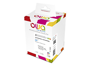 ARMOR - Owa BIJ INKJET REMAN PACK 4 REMAN.FOR HP932-3XL BCMY W.ILM Black Cyan Magenta Yellow Box (Ref.K10306OW)
