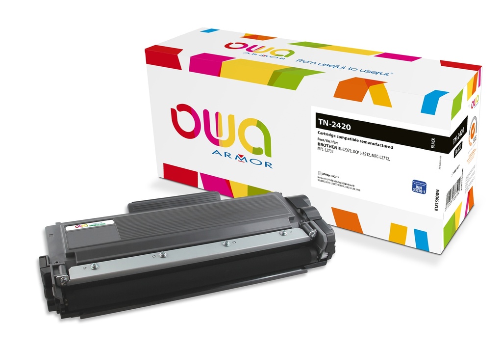 ARMOR - OWA toner compatible HL-L2372, DCP L-2512, MFC-L2712,MFC-L2732 Box toner compatible kit TN2420 (Ref.K18158OW)