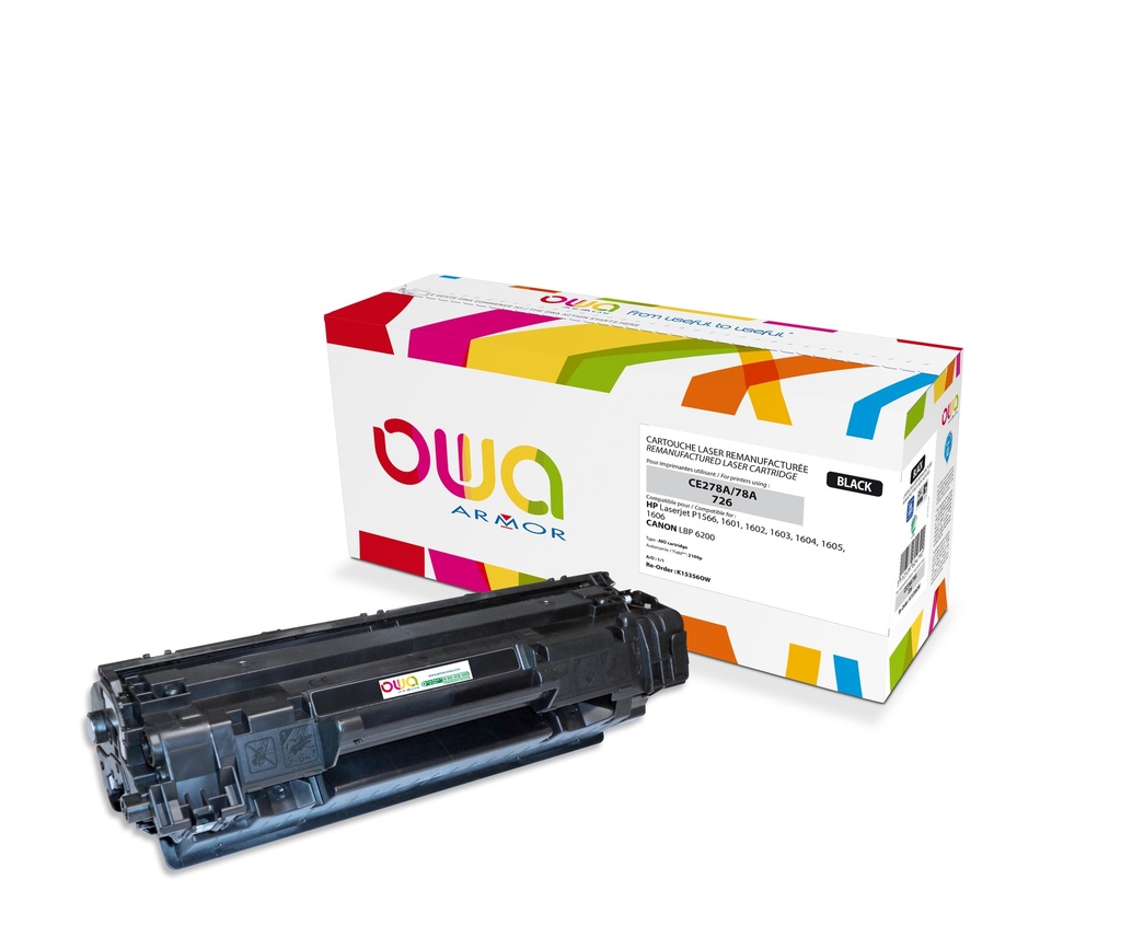 ARMOR - Toner para HP Laserjet P1566, 1601 Negro (Ref.K15356OW)