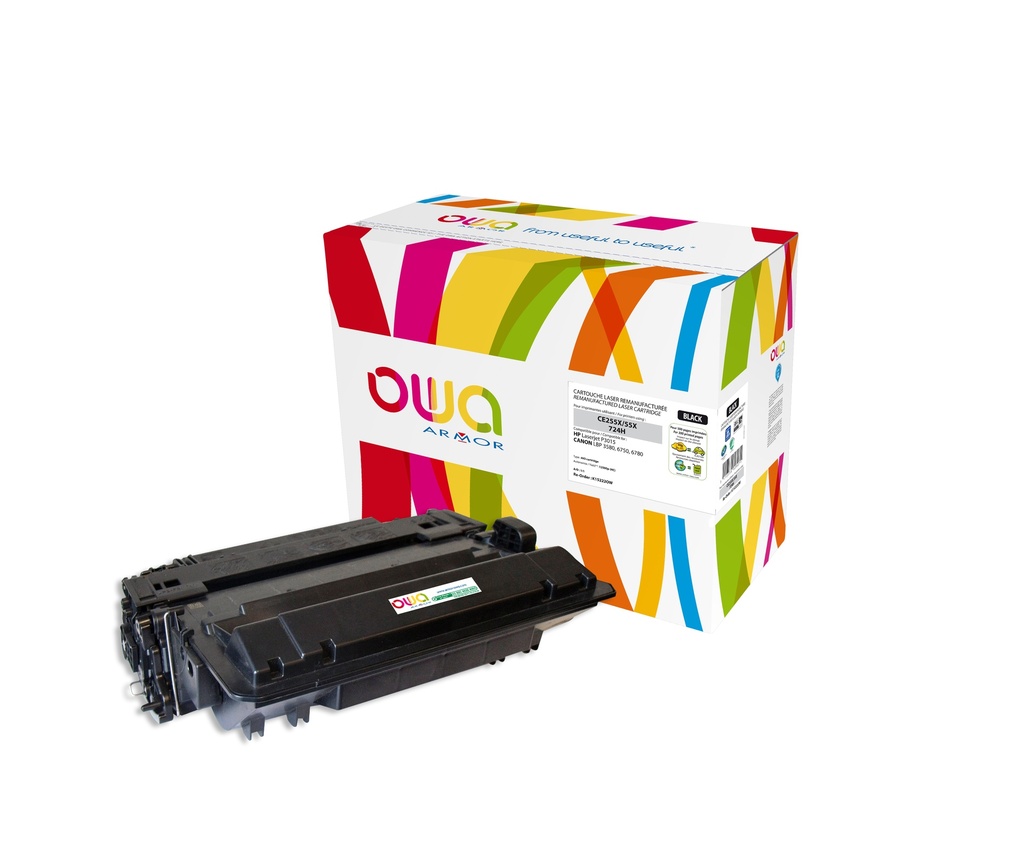 ARMOR - Toner para HP Laserjet P3015, Ese 500 MFP M525, Pro M521 Negro (Ref.K15222OW)