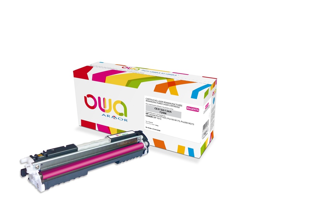 ARMOR - Toner para HP Laserjet Pro CP1025, Pro100 M175, Pro200 M275 Toner kit Magenta CE313A (Ref.K15410OW)