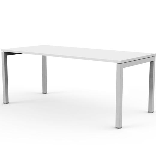 ARTEXPORT - MESA ESCRITORIO 140 VENERE 60 CON 4 PATAS DE METAL 40X40MM TABLERO DE 22MM BLANCO (Ref.@67002+87711Nx2-AN+86307N)