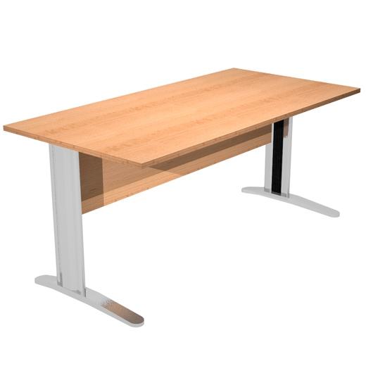 ARTEXPORT - MESA ESCRITORIO PRESTO 140 CON PATAS DE METAL TABLERO 22MM HAYA (Ref.002-6+30511)