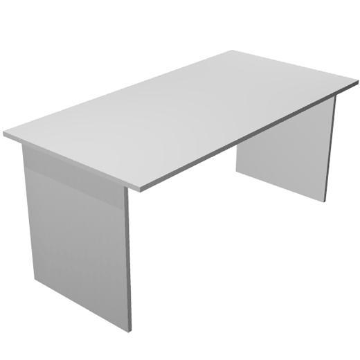 ARTEXPORT - MESA ESCRITORIO PRESTO 140 CON PATAS PANEL LATERALES TABLERO DE 22MM GRIS (Ref.002-9+60111-9)