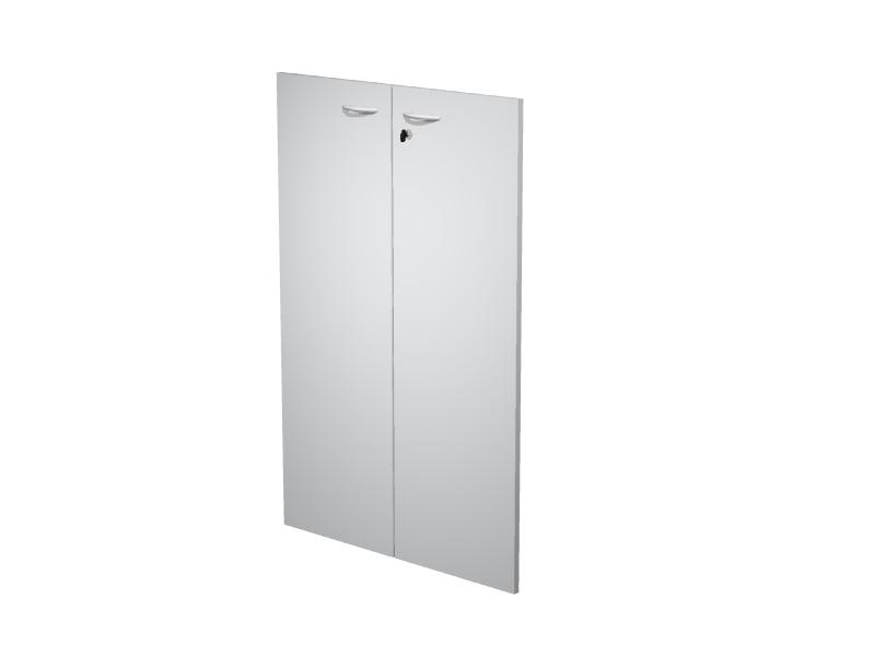 ARTEXPORT - PAREJA DE PUERTAS PARA ESTANTERÍA MEDIA PRESTO 18MM CON CERRADURA GRIS (Ref.60069M-9)