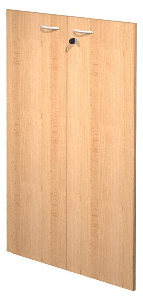 ARTEXPORT - PAREJA DE PUERTAS PARA ESTANTERÍA MEDIA PRESTO 18MM CON CERRADURA HAYA (Ref.60069M-6)