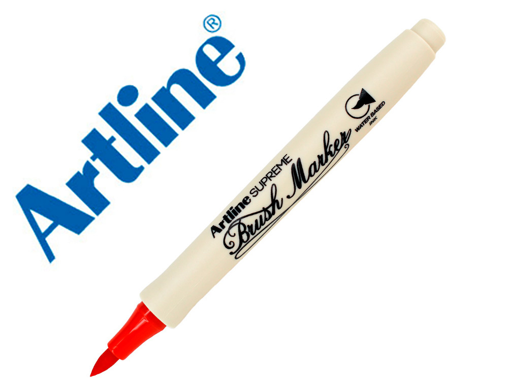 ARTLINE - ROTULADOR SUPREME BRUSH EPFS PINTURA BASE DE AGUA PUNTA TIPO PINCEL TRAZO FINO ROJO (Ref.EPFS F RJ)