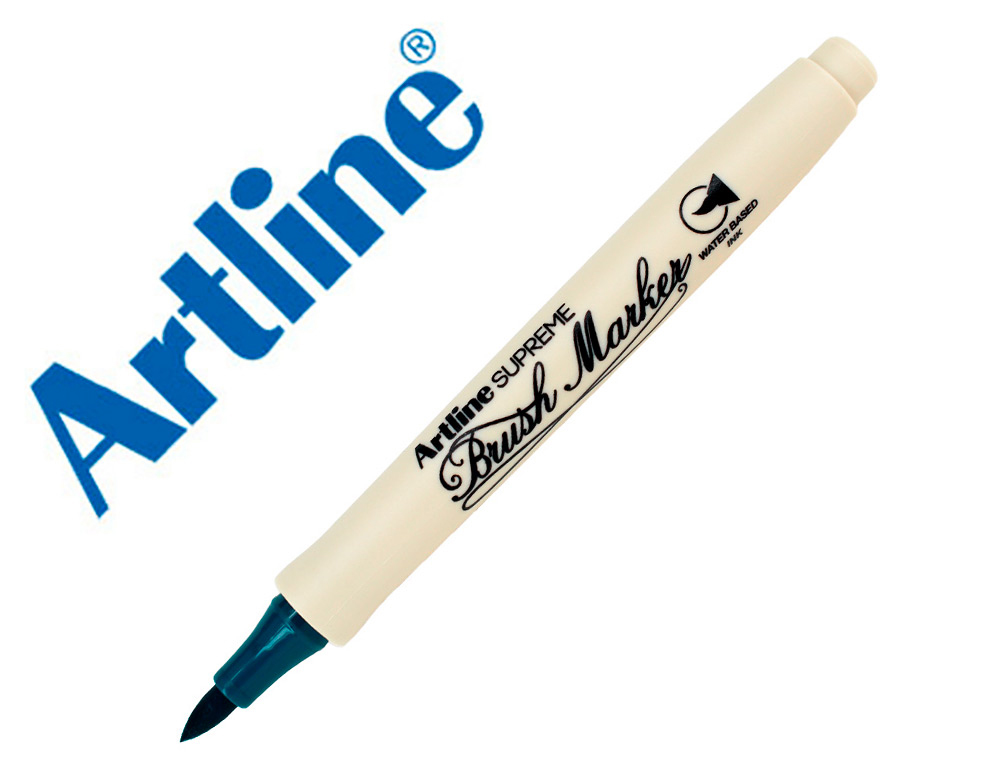 ARTLINE - ROTULADOR SUPREME BRUSH EPFS PINTURA BASE DE AGUA PUNTA TIPO PINCEL TRAZO FINO VERDE OSCURO (Ref.EPFS F VO)