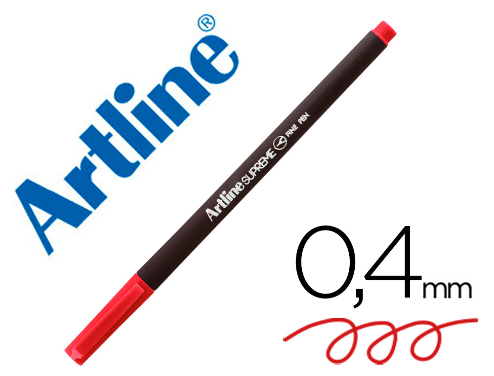 ARTLINE - ROTULADOR SUPREME EPFS200 FINE LINER PUNTA DE FIBRA ROJO 0,4 MM (Ref.EPFS200 R)