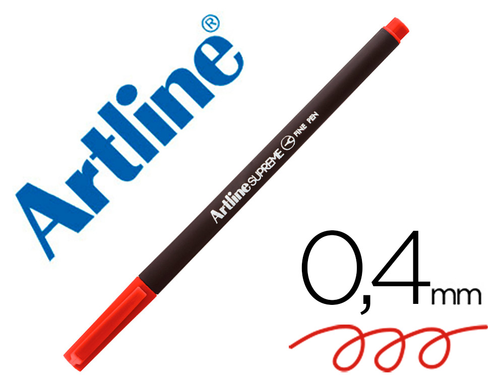 ARTLINE - ROTULADOR SUPREME EPFS200 FINE LINER PUNTA DE FIBRA ROJO OSCURO 0,4 MM (Ref.EPFS200 RO)