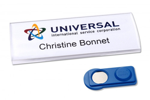 AVERY - CAJA 10 PORTANOMBRES PROFIL BADGE CON IMÁN–27 X 75 MM (Ref.4836-M)