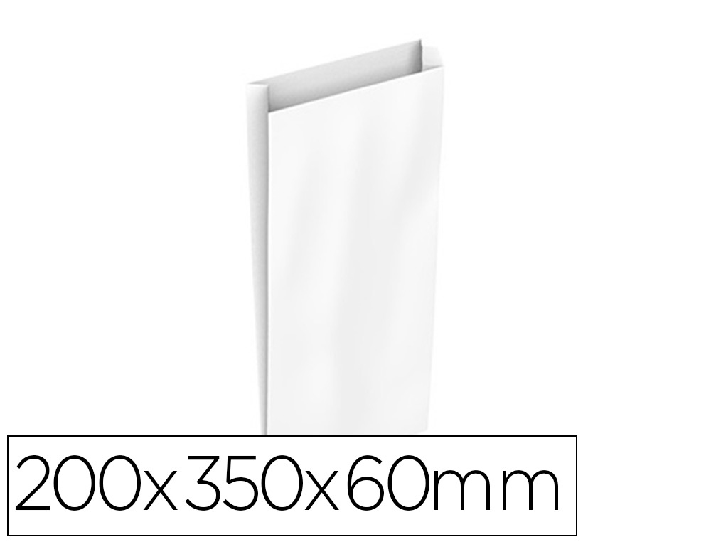 BASIKA - SOBRE PAPEL CELULOSA BLANCO CON FUELLE M 200X350X60 MM PAQUETE DE 25 UNIDADES (Ref.02034000)