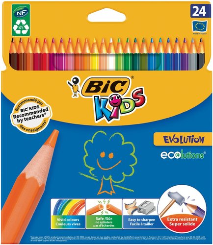 BIC - LAPICES de COLORES CONTE EVOLUTION estuche de 24 (Ref.937515)
