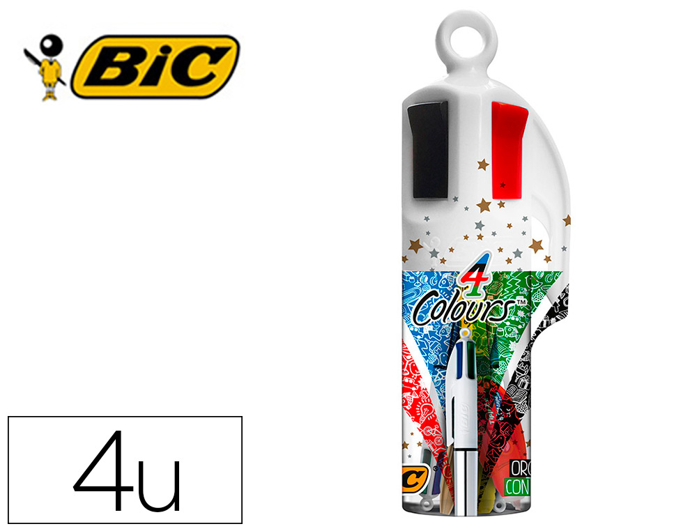 BIC - SET MEGATUBO 1 CRISTAL CELEBRATION ORO + 1 SHINE PLATA + 1 FLUORESCENTE GRIP AMARILLO + 1 CORRECTOR MICRO (Ref.9581471)