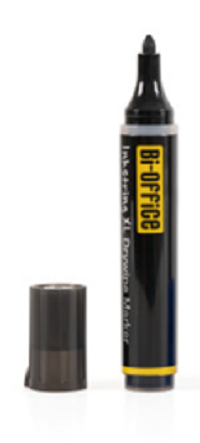 BI-OFFICE - marcador 3 pieza(s) Punta redonda Negro (Ref.PE4001)