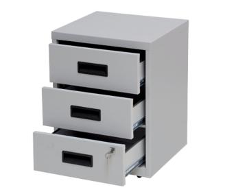 BISLEY - CAJONERA METÁLICA 3 CAJONES 40X51X40 CM (ANCHO X ALTO X FONDO) GRIS (Ref.HF3.(3K).G/G)