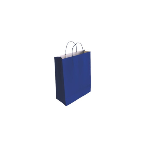 BISMARK - BOLSA PAPEL CON ASAS CELULOSA AZUL XS 18X8X24 CM (Ref.329828)