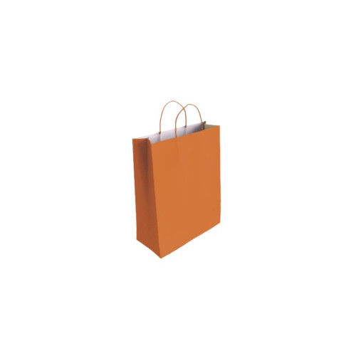 BISMARK - BOLSA PAPEL CON ASAS CELULOSA NARANJA XS 18X8X24 CM (Ref.329832)
