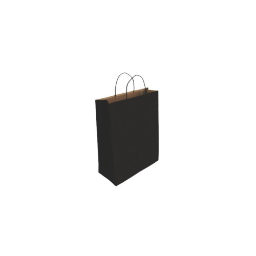 BISMARK - BOLSA PAPEL CON ASAS CELULOSA NEGRA XS 18X8X24 CM (Ref.329840)